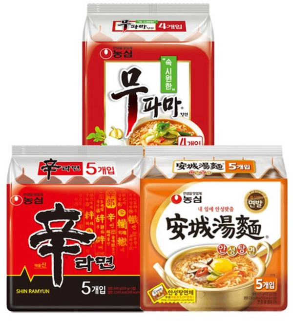 신라면 5봉 + 안성탕면 5봉 + 무파마 4봉 외 선택/짜파게티/비빔면, 1개