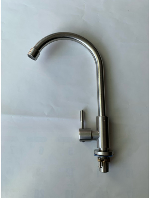 泉發牌 精品鵝頸單把單冷檯面水龍頭（專利固定器）cf-1002N0011, 1個