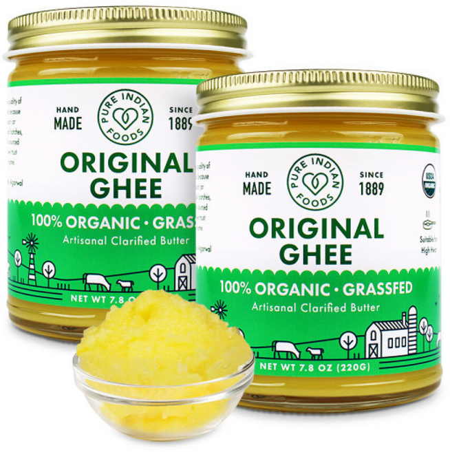 (매장정품)유기농 목초 기버터 GHEE 무염 버터 베이킹재료, 2개, 220g