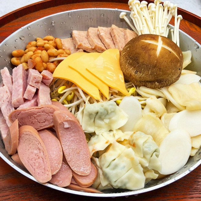 이태원 햄폭탄 부대찌개 햄 소시지 만두 떡 모듬 밀키트, 2세트, 1.2kg