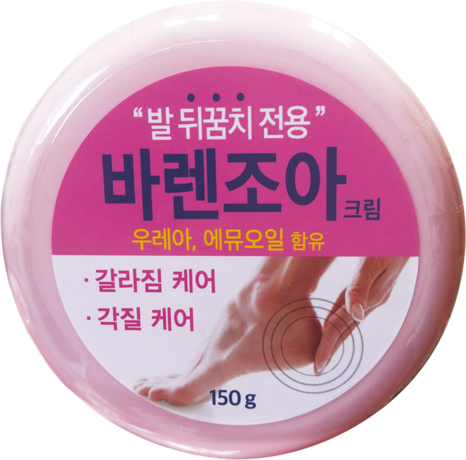 웰빙 발 보습 바렌조아 크림 고함량150g 우레아 에뮤오일 함유 고운발크림, 1개입, 1개