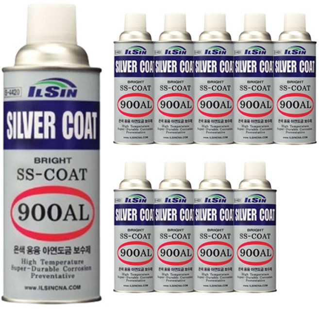 일신 900AL 실버코트 은색 용융 아연 도금 보수제 IS-4420 420ml, 10개