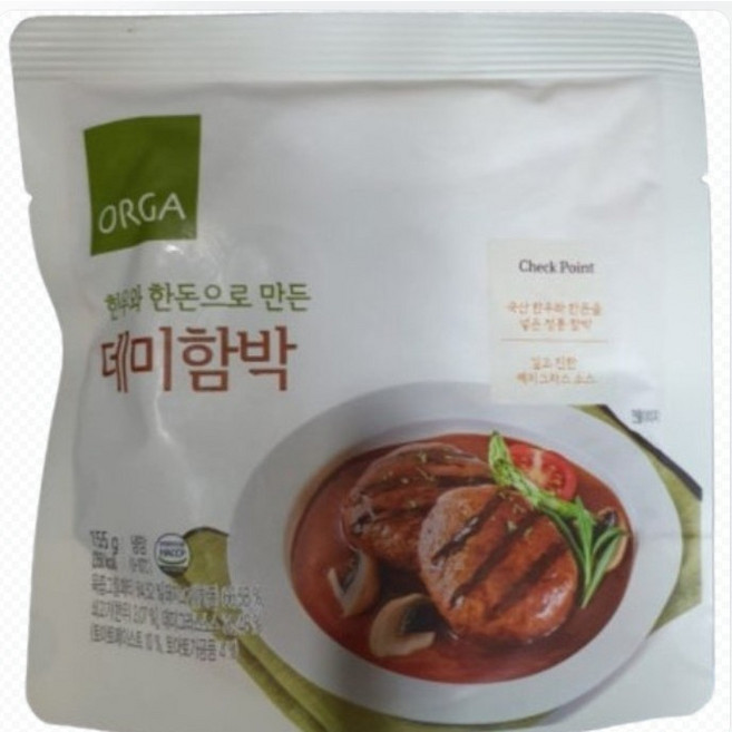 풀무원 촉촉하고부드러운 한우한돈데미함박 아이들반찬 도시락간편식, 1개, 155g