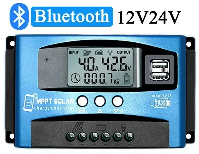 태양광 충전 컨트롤러 MPPT 30A 40A 50A 60A 100A 12V/24V 전지 패널 배터리 레귤레이터 듀얼 USB 5V2A 가, 01 30A, 01 12V 24VAUTO, 01 30A_01 12V 24VAUTO
