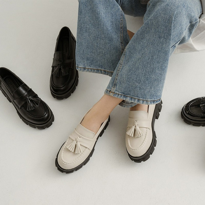 소보제화 테슬 VER. 로렌지 플랫폼 단화 로퍼 5cm 190332