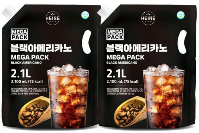하이네 메가팩 아메리카노 블랙, 2개, 2.1L