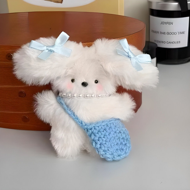 버블리데이 귀여운 복슬강아지 키링 가방장식