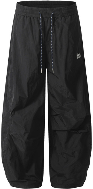 【高街彎刀型】傘兵褲 工裝褲 休閒褲 直筒褲 束腳褲 防水面料 純色高級感 中性款男女同穿 美式復古穿搭