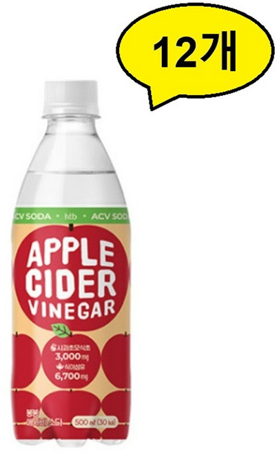 봉봉 애사비소다, 500ml, 12개