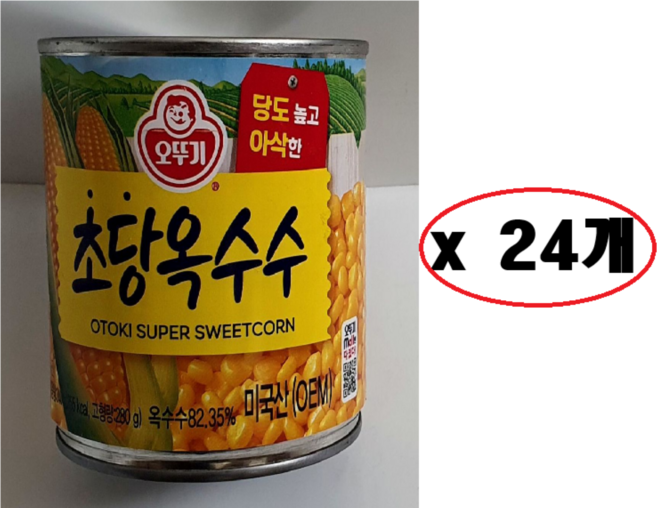 오뚜기 수퍼 스위트콘 초당옥수수, 340g, 24개