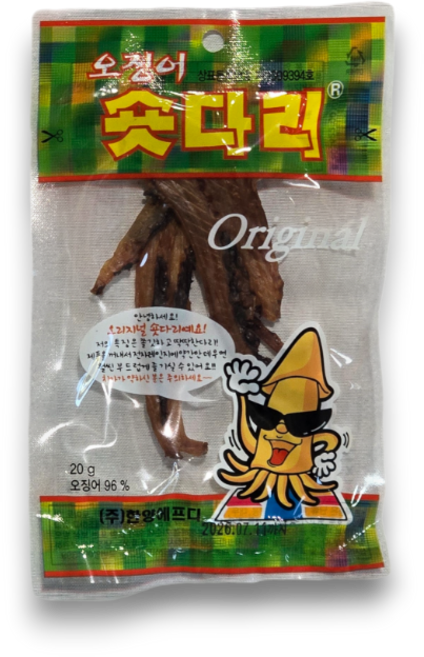 숏다리 안주 조미오징어 20g, 1