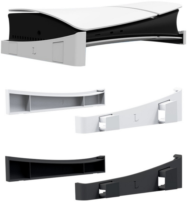 플스5 슬림 프로 거치대 스탠드 액세서리 수평가로형, 화이트 (P5S02), 1개, 화이트 (P5S02)