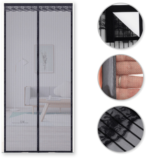 현관 자동 방충망 거실 방충문 여닫이 방문 모기장, 100cmX210cmm, 100cmX210cmm