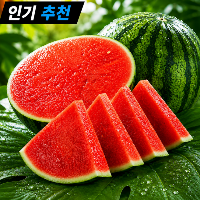 [작년1위] 과즙폭발 초고당도 달달농원 씨없는수박, 1박스, 5~6kg