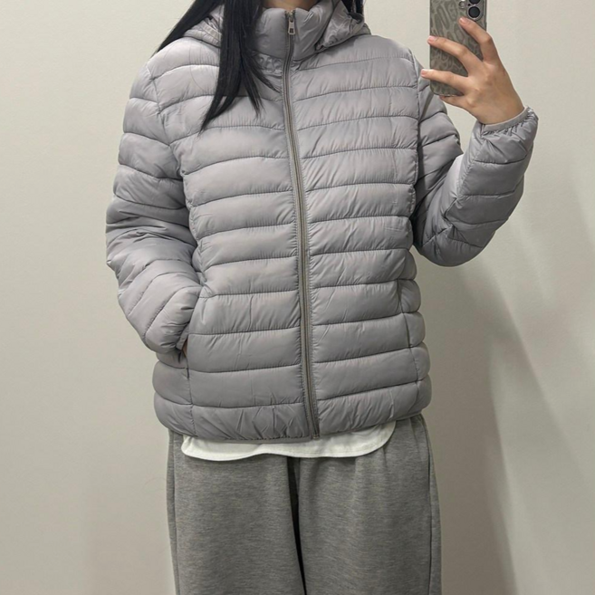 VANANA2 [따듯] 안입은듯가벼운! 초초초경량 고프코어 후드 플리스 보온 깔깔이패딩