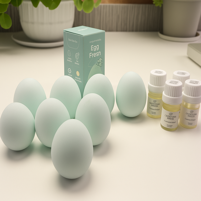 [유기농 에센셜 오일 증정] 에그프레쉬 냄새먹는 계란 냉장고 탈취제 습기제거제, 100g, 8개