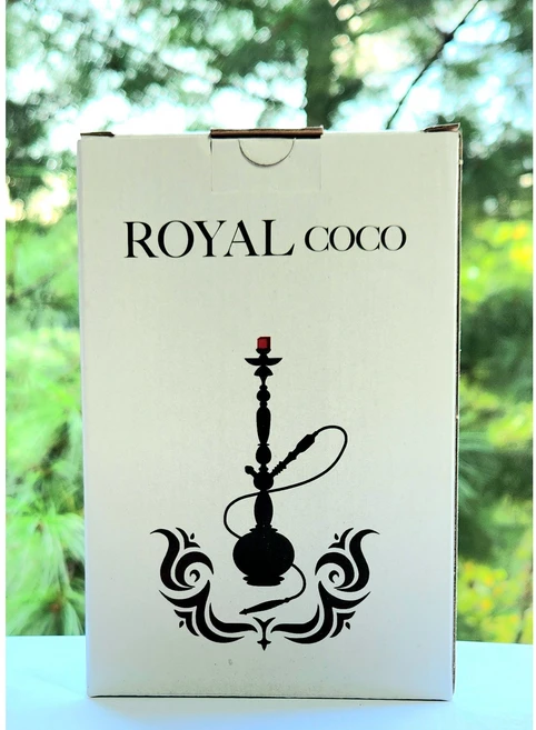 후카차콜 시샤차콜 바베큐차콜 코코넛차콜 ROYAL COCO HOOKAH SHISHA BBQ COCONUT CHARCOAL (1kg 72개 25mm), 1개, 블랙 - 쿠팡