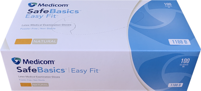 모아몰 라텍스 글러브 L 무분말 비멸균 일회용 장갑, 라텍스 글러브 소독 방역 실험 진료 의료 무분말 장갑, 1개