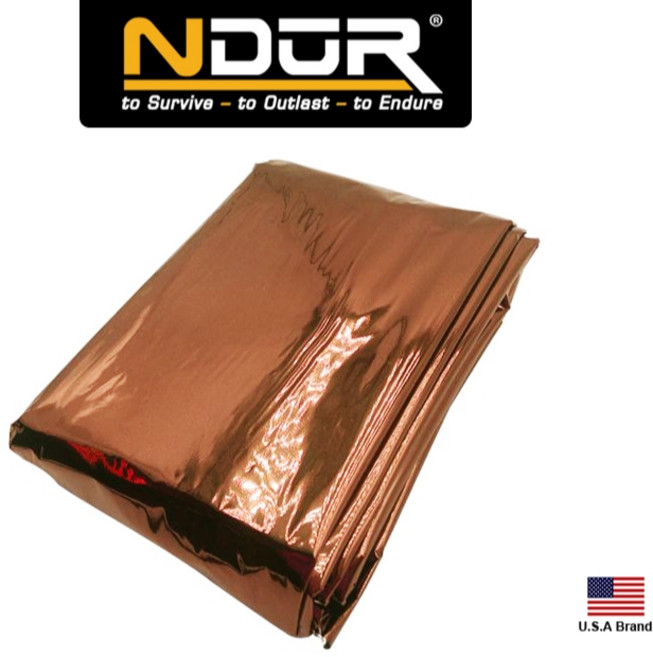 NDUR 美國品牌 大型緊急求生毯 213公分長, 暗橘色, 1個