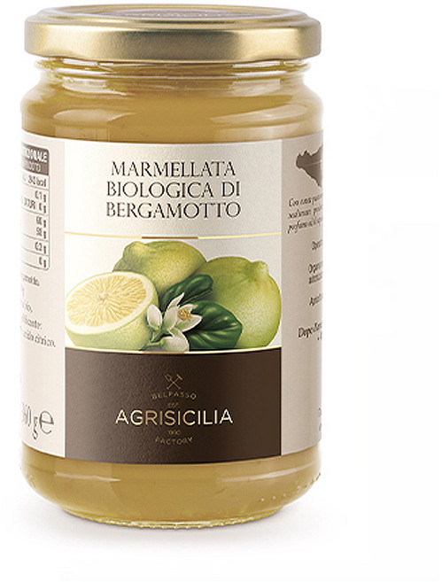 아그리시칠리아Agrisicilia 유기농 오가닉 베르가못 잼 마멀레이드 이탈리아, 360g, 1개