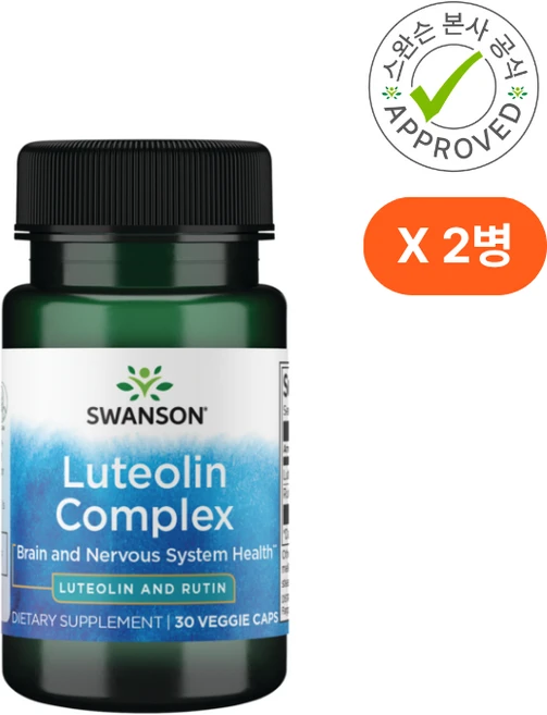 스완슨 루테올린 복합체 100mg 베지캡슐 30정, 2개 - 쿠팡