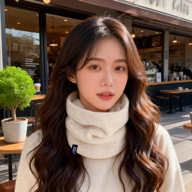 여성 넥워머 겨울용 니트 기모 스카프 1+1+1 3컬러세트