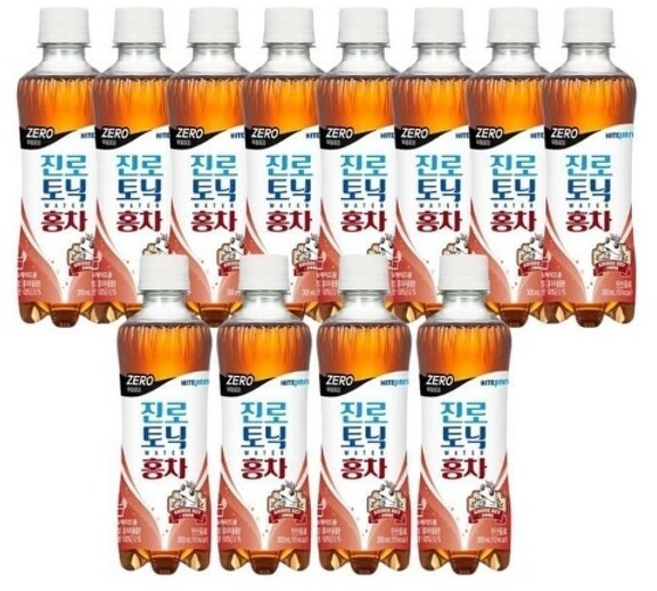 진로 토닉홍차 pet 진토닉 하이볼 칵테일, 1, 300ml