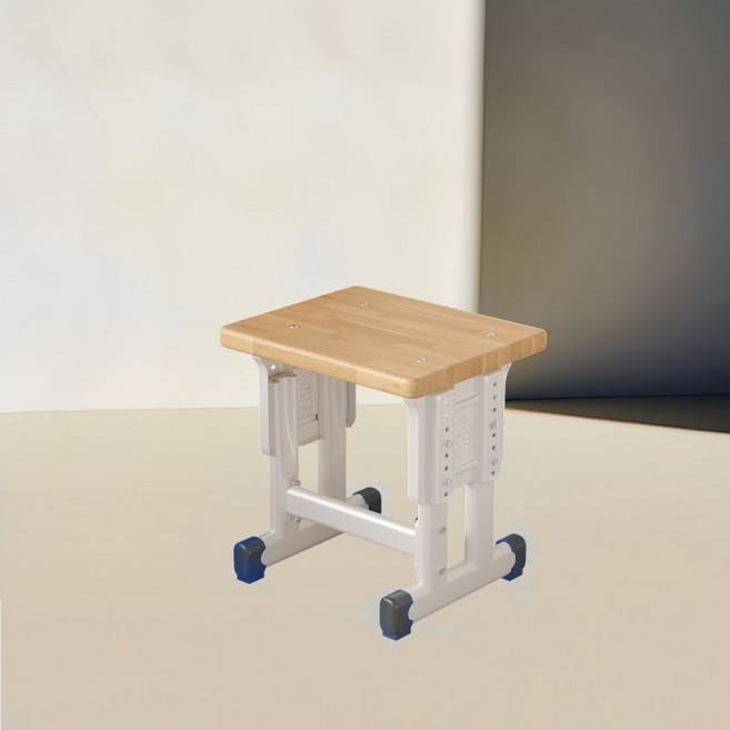 어린이 높이 조절 키즈테이블 테이블 위드그로우, 이중 기둥 상승 원목 의자 백색