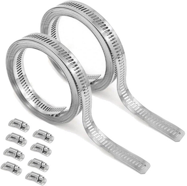 아이베란다 덕트밴드 고강도 스텐 서스 호스 자바라 고정, 2개