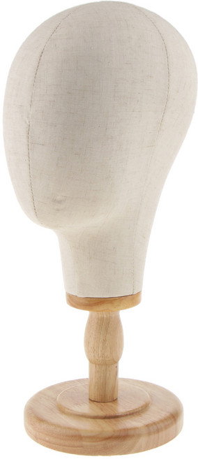 QDY 캔버스 마네킹 머리 모자 머리 모델 마네킹 머리, 1개, 베이지 * 1개