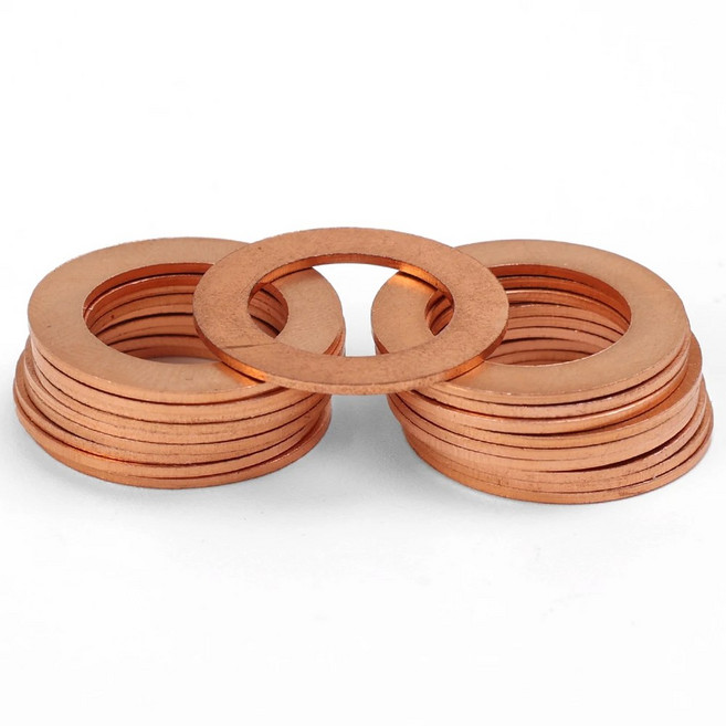 엔진 오일 배수 플러그 씰링 개스킷 OE # 94109-14000 Honda 용 자동차 팬 나사 알루미늄/구리 와셔 교체 가능 액세서리, [01] Copper 22x22x1mm, [01] M14, [01] 100pcs, 1개