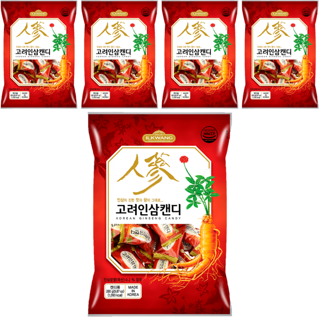 일광제과 고려인삼캔디, 5개, 280g
