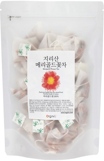 오가뷰 지리산 메리골드꽃차 삼각티백 국산, 1개, 50개입, 600mg