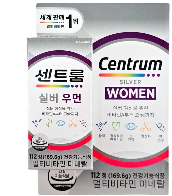 센트룸 멀티비타민 실버 포우먼, 112정, 1개 - 쿠팡