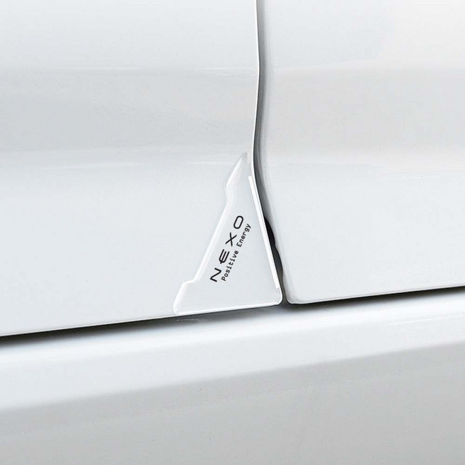 [비브랜드] 데이스타 투명 모서리 도어가드 커버 문콕 몰딩 악세사리 넥쏘 호환, 블랙각인