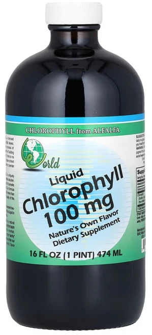 월드오가닉 액상 엽록소 100mg 474ml 클로로필 클로로필린 알팔파 자주개자리, 1개 - 쿠팡