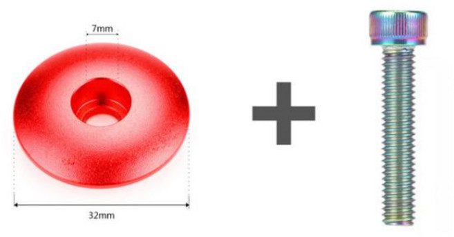 자전거헤드셋 2/10mm 자전거 헤드셋 스페이서 포크 와셔 알루미늄 합금 핸들 바 레이즈 링 4pcs 사이클링 액세서리, red kit, 1개