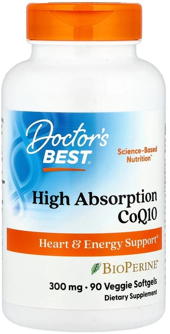닥터스베스트 하이 앱솔션 CoQ10 300mg 베지 소프트젤 비건, 90정, 1개 - 쿠팡