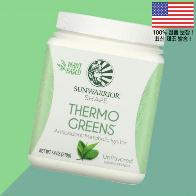 선워리어 모양 열 채소 무향 7.4온스 210g Sunwarrior Shape Thermo Greens Unflavored 7.4oz, 1개