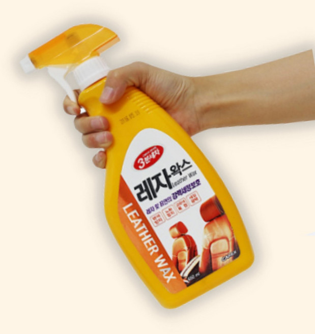 (수담스토어) 분무형 자동차 레자왁스 보호제 차량 인조가죽왁스 650ml