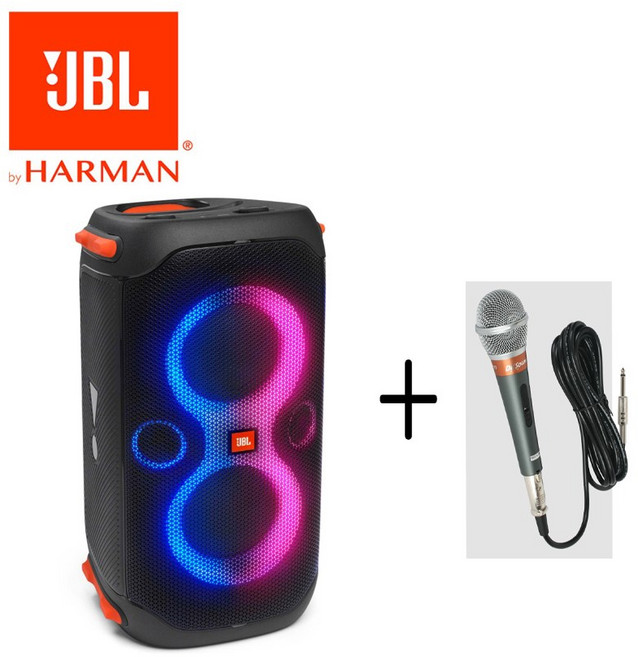 JBL 파티박스110 160w 음악수업 버스킹 휴대용 앰프 마이크포함, 1번