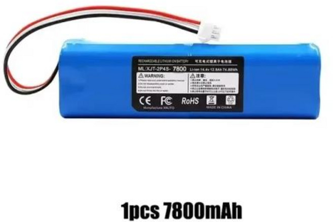 로봇 진공 청소기 충전식 리튬 이온 배터리 Lydsto R1 Viomi S9 Roidmi Eve Plus R1 배터리 팩 12800mAh, 7800mAh, 1개