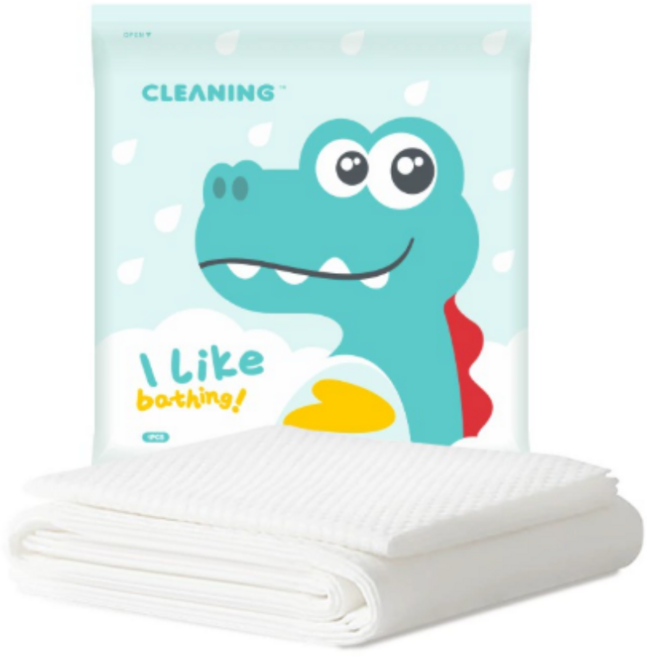 팍스홈 여행용 일회용 대형+페이스 타올 1팩에 2장씩 총 5팩, 5세트, 공룡