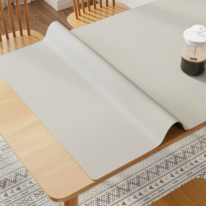 대형 실리콘 매트 유리대용 식탁 책상, 1개, 80x140cm, 도브그레이