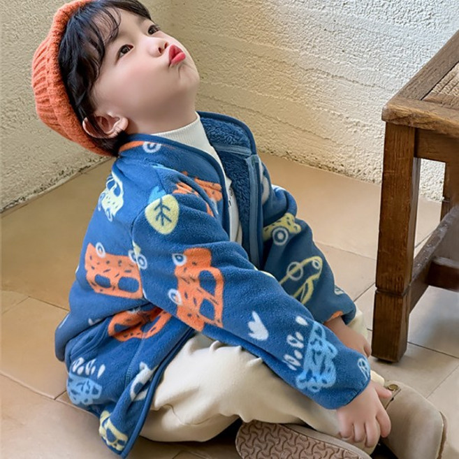 몽실이 퍼안감 폴라폴리스 집업점퍼 유아동 캠핑 외출 나들이