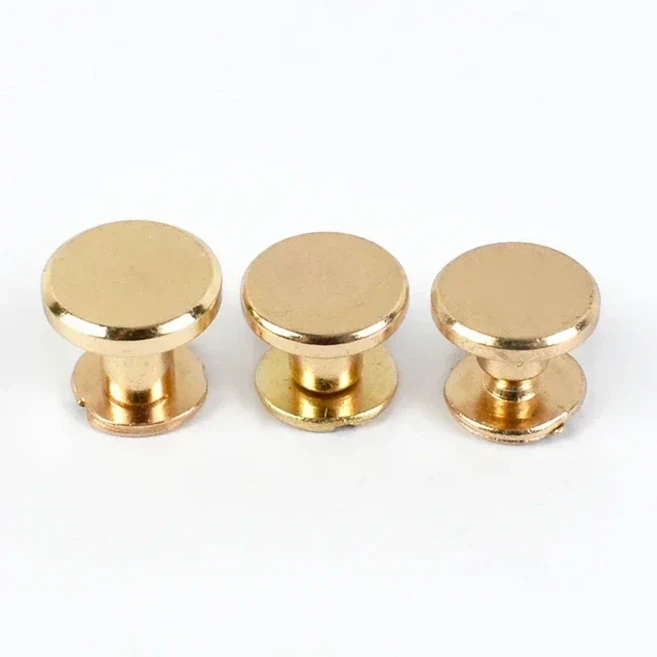 플랫 헤드 금속 나사 못 가방 벨트 바인딩 리벳 버클 책 노트북 단추 DIY 하드웨어 액세서리 5 8mm 10 개, 01 6mm 20Pcs, 02 LightGold