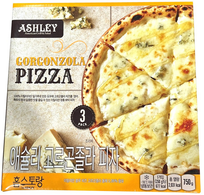 코스트코 애슐리 고르곤졸라 화덕피자 (250gx3팩) /냉동 간식 안주 야식, 750g, 1개