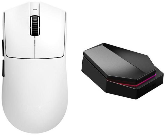 ATK X1 PRO MAX 무선 잠자리 게이밍 마우스, 화이트, X1 PRO MAX 마우스+8K 리시버
