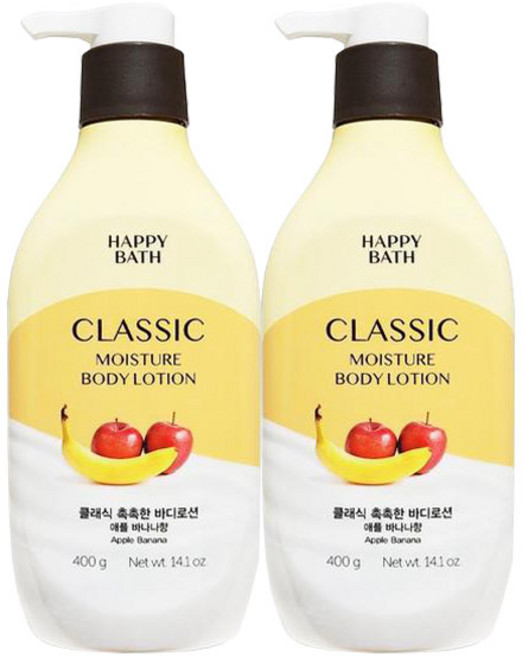 [무료배송]해피바스 클래식 촉촉 바디로션, 400g, 400ml, 2개