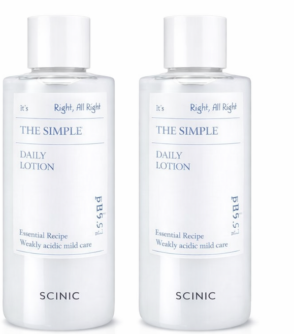 싸이닉 더 심플 비건 데일리 로션 대용량 수분 보습, 300ml, 2개